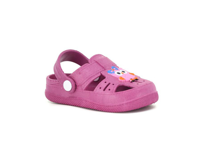 Daye Bebe BK01001 Hayvanlı Kaymaz Sandalet Fuşya