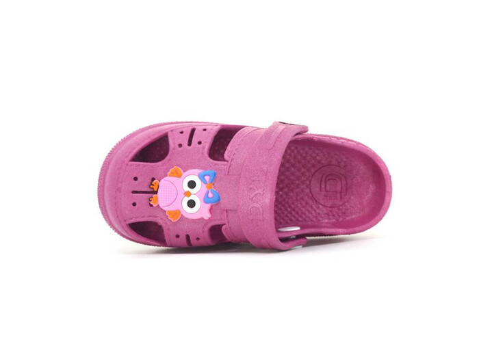 Daye Bebe BK01001 Hayvanlı Kaymaz Sandalet Fuşya