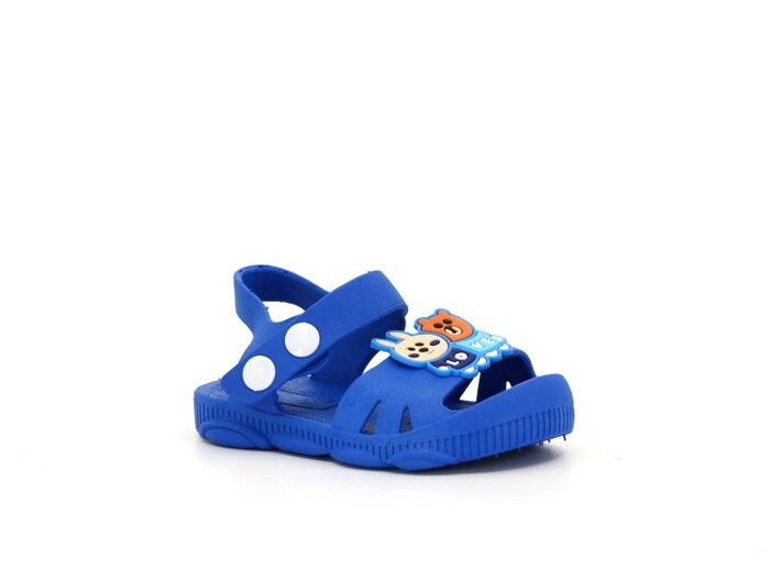 Daye Bebe BK05001 Hayvanlı Kaymaz Sandalet Mavi