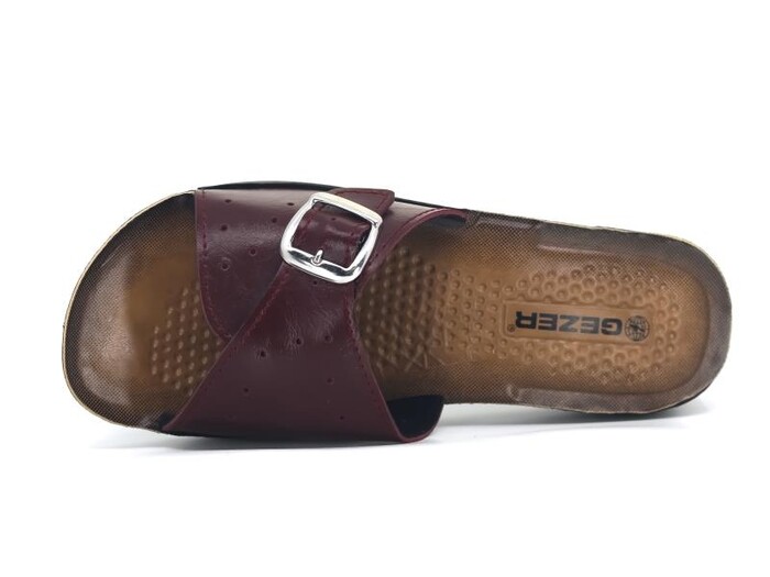 Gezer Zenne 10933 Tek Toka Delikli Comfort Günlük Terlik Bordo